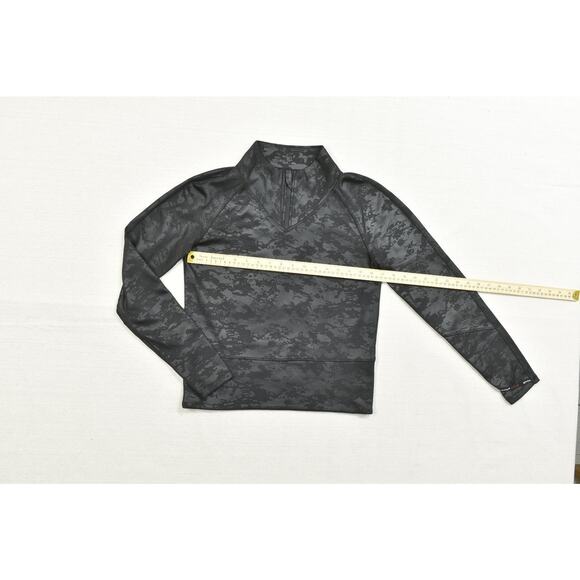 Spyder Active Black Camo 1/4 Zip Long Sleeve Pullover Regular Size S Polyester - Picture 3 of 8